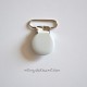 Attache clip bretelle blanc