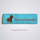 Étiquette "handmade" ponylove turquoise