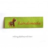Étiquette "handmade" ponylove vert