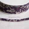 Cordon Frou-Frou fleuri aubergine