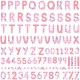 Sticker textile alphabet rose