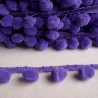Galon à pompons mauve
