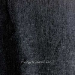 Dernier coupon 47 cm - Lin lavé noir