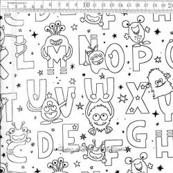 Dernier coupon 45 cm - Coton à colorier krypton
