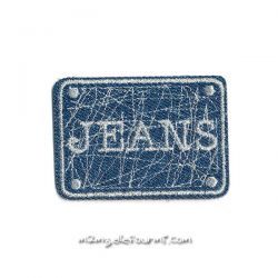Patch thermocollant jeans bleu/argent