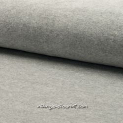 Dernier coupon 45 cm - Jersey velours gris chiné