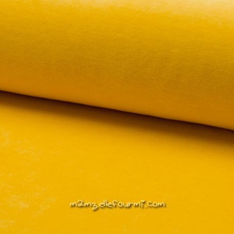 Jersey velours Oko-Tex jaune