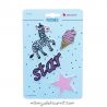 Lot de patches thermocollants zebra star