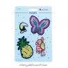 Lot de patches thermocollants butterfly pineapple
