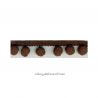Galon petits pompons chocolat