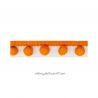 Galon petits pompons orange