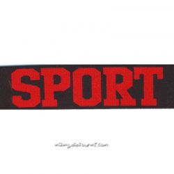 Dernier coupon 160 cm - Élastique shorty sport rouge/noir 