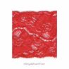 Dentelle élastique 80 mm rouge