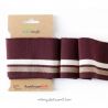 Bord-côte bio cuff me glam bordeaux/blanc lurex or