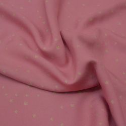 Viscose golden flowers blush
