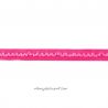 Élastique préplié dentelle fuchsia
