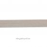 Biais élastique préplié nude rayé lurex argent