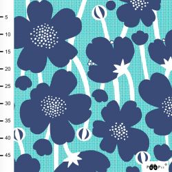 Jersey bio buttercup blueberry/turquoise