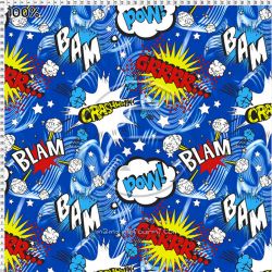 Microfibre polyester comic bubble bleu