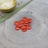 Bouton Atelier Brunette classic shine 12 mm tangerine