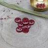 Bouton Atelier Brunette classic shine 12 mm amarante