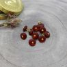 Bouton Atelier Brunette jewel 9 mm amarante