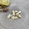 Bouton Atelier Brunette jewel 9 mm off white