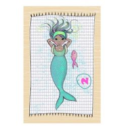 Drap de plage sweat bio sirène afro