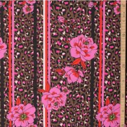 Dernier coupon 75 cm - Sweat modal leoflower marron