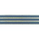 Élastique 40mm rayé lurex or bleu jean