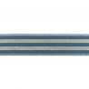 Dernière coupe 90 cm - Élastique 40 mm rayé lurex or bleu jean