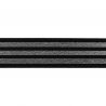 Élastique 40 mm rayé lurex argent noir
