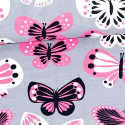 Jersey bio butterfly gris/rose