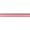 Biais élastique préplié ligne argent vieux rose