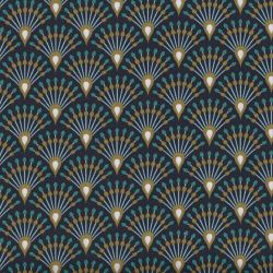 Viscose ginza nuit/bronze