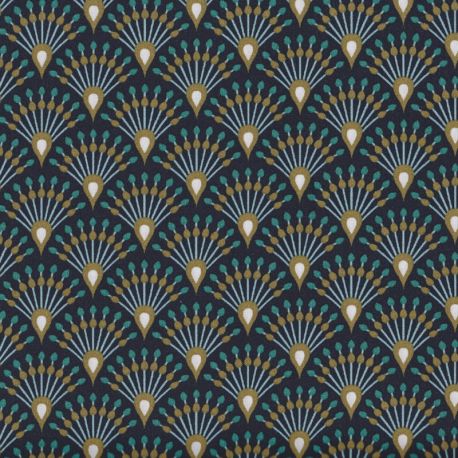 Viscose ginza nuit/bronze