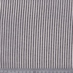 Coton/viscose rayures tissées noir