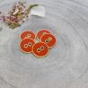 Bouton Atelier Brunette joy 12 mm tangerine