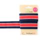 Bord-côte bio stripe me college marine/rouge