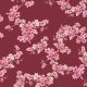 Molleton bio cherry blossom bordeaux
