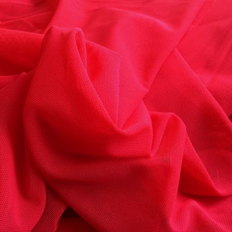 Tulle stretch rouge