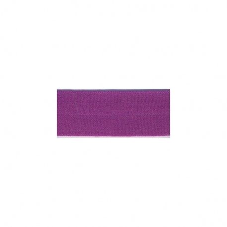 Biais élastique préplié mat violet-20mm