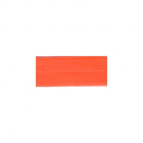 Biais élastique préplié mat orange-20mm