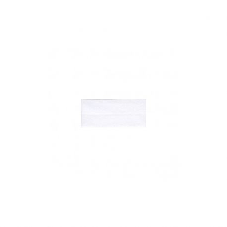 Biais élastique préplié mat blanc-25mm