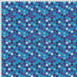 Microfibre polyester hexagrid bleu