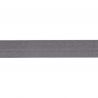 Biais élastique préplié brillant gris foncé-20mm