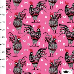 Jersey bio rooster rose/rouge