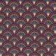 Viscose ginza aubergine/camel