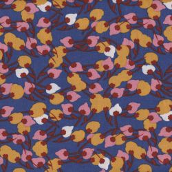 Dernier coupon 37 cm - Viscose kisnek marine/ocre