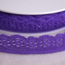 Bande dentelle élastique 25 mm violet
